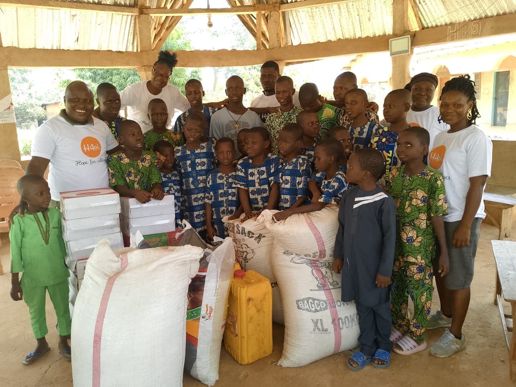 Donation of food supplies to the blind orphaned children of Tori.